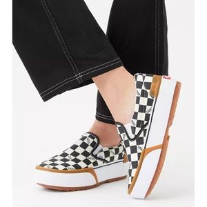 Vans Slip On Stacked Checkerboard Skate Shoe